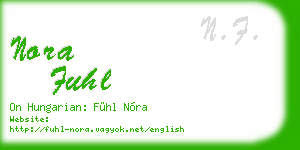 nora fuhl business card