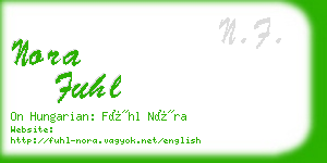 nora fuhl business card